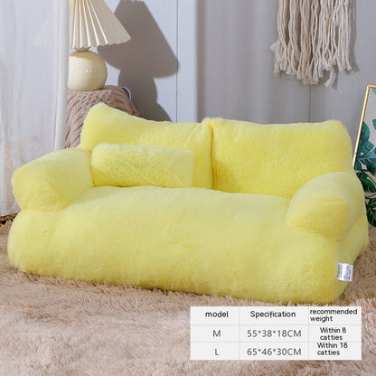 CalmiPet Pet Bed Sofa Winter Warm Pet Nest Pet Bed For Small Medium Dogs Cats Comfortable Plush Puppy Bed Pet Supplies
